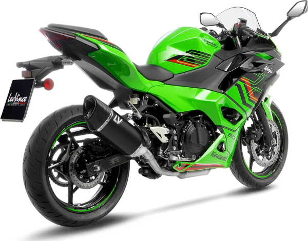 Tobă de eșapament LeoVince LV-14 R Black Edition Slip-On pentru Kawasaki Z400 / Z500, 2, nordicamoto.ro