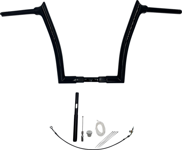 1-1/2(r) Ez Install Pointed Top Handlebar Kit Black, 2, nordicamoto.ro