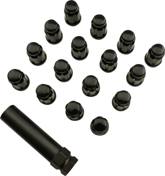 Splined Lug Nut Black, 1, nordicamoto.ro