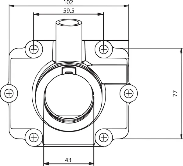 Carburetor Mounting Flange Black-1