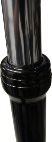 Fork Dust Covers Gloss Black, Powder Coated, 1, nordicamoto.ro
