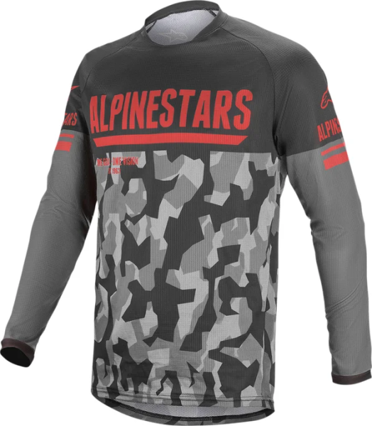 Tricou Alpinestars Venture R Gray Camo/Red Fluo