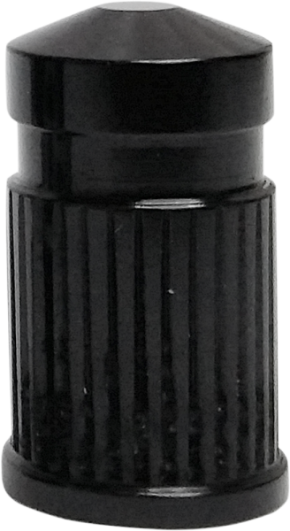 Round Valve Stem Cap Black, Anodized, 1, nordicamoto.ro