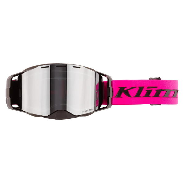Ochelari cu lentila incalzita Snowmobil Klim Edge eFire Slope Black Light Yellow Tint-0