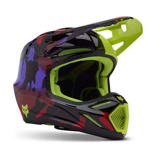 Casca Fox V3 Throttle Galben Fluo XXL, 2, nordicamoto.ro