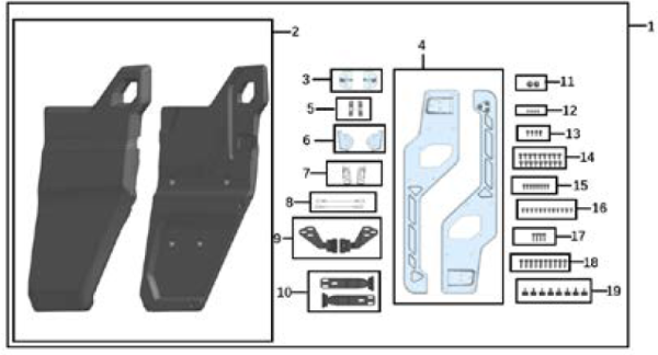 SET UȘI HALF-DOOR SPATE CFMOTO UFORCE 1000XL – NEGRU (STÂNGA + DREAPTA), 4, nordicamoto.ro