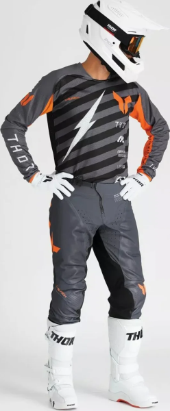 Pantaloni THOR Launchmode Vented Raid Black/Gray 34, 4, nordicamoto.ro