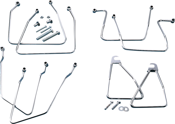 Chrome Saddlebag Support Brackets Silver, 1, nordicamoto.ro
