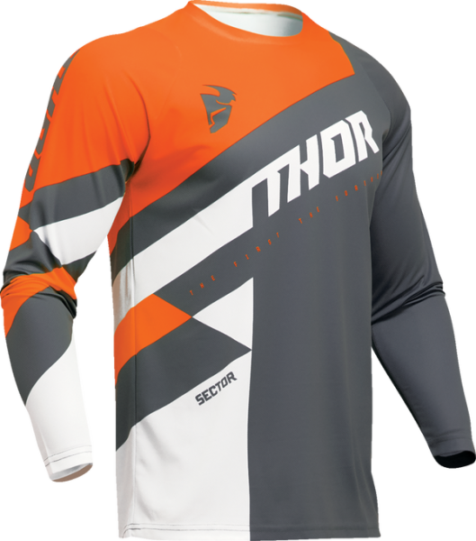 Tricou Thor Sector Checker Gray/Orange-ae48dc83569db4bd54ebe5a83378eeb3.webp