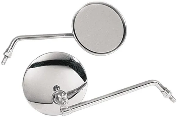Round Honda Cb Style Universal Mirror Silver-0