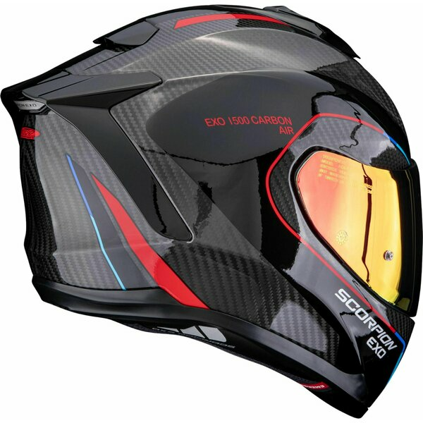 Casca integrala SCORPION EXO-1500 CARBON AIR MUNDI XXL Negru/Rosu/Galben, 5, nordicamoto.ro