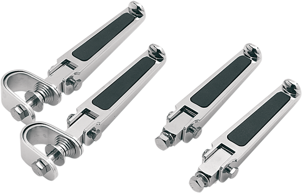 Footpegs With Rubber Inlay Silver, 1, nordicamoto.ro