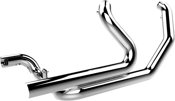 Aggressor 2-into-2 Crossover Headers With Heat Shields Chrome, 1, nordicamoto.ro