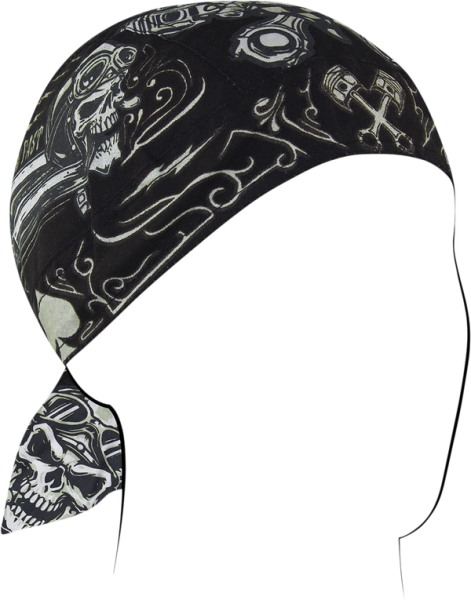 Bandana Zan Headgear Flydanna Biker Skull