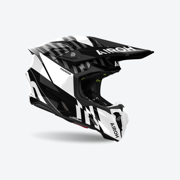 Casca Enduro Airoh Twist 3 Thunder Black/White Gloss-1