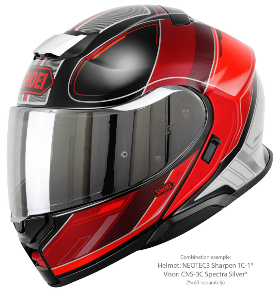 Casca Flip-up SHOEI NEOTEC3 SHARPEN TC-1 Negru/Alb/Rosu XXL-3