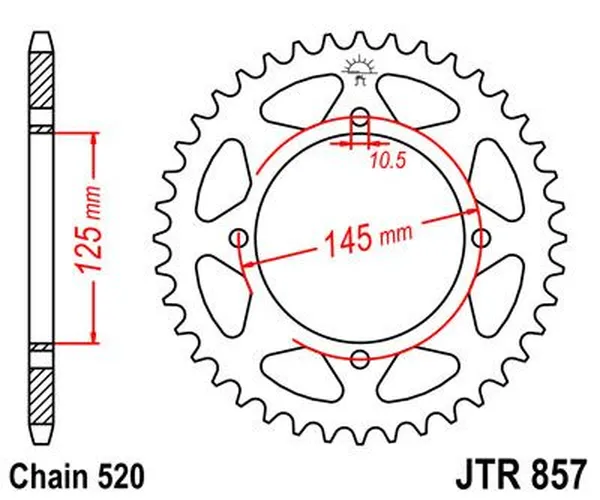 JT SPROCKETS Induction Hardened Black Zinc Finish Rear Sprocket Black, Zinc -0