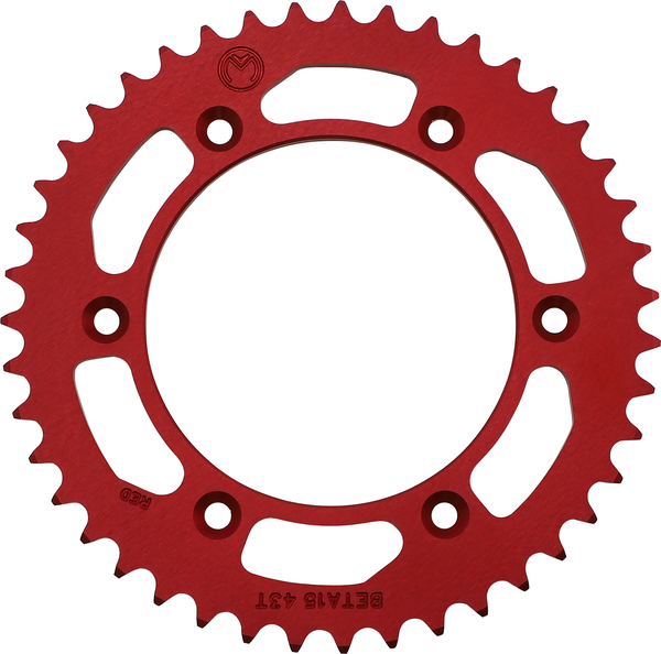 MOOSE RACING Pinion spate din aluminiu, roșu, 2, nordicamoto.ro
