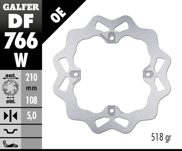 Wave® Brake Rotor Silver, 1, nordicamoto.ro