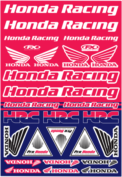 Sticker Sheet Blue, Red, White, 1, nordicamoto.ro