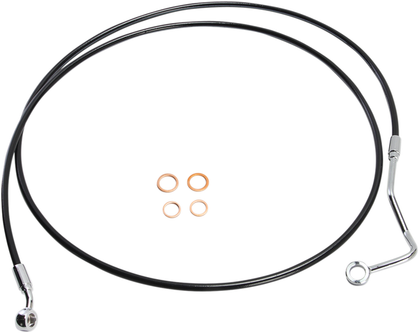 Xr Stainless Upper Brake Line Black, Chrome Oversize [+203 mm (8'')], 1, nordicamoto.ro