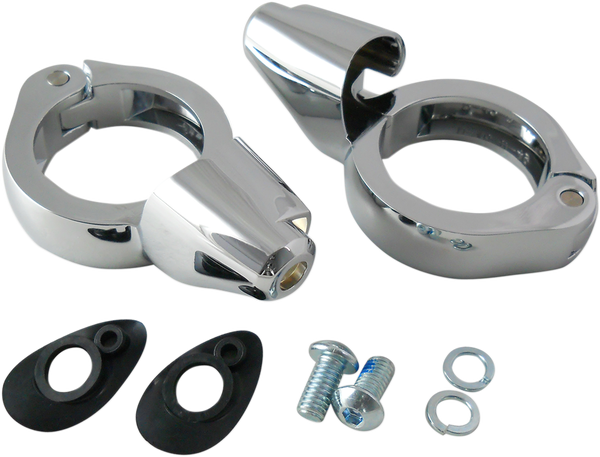 Turn Signal Fork Clamps Chrome, 1, nordicamoto.ro