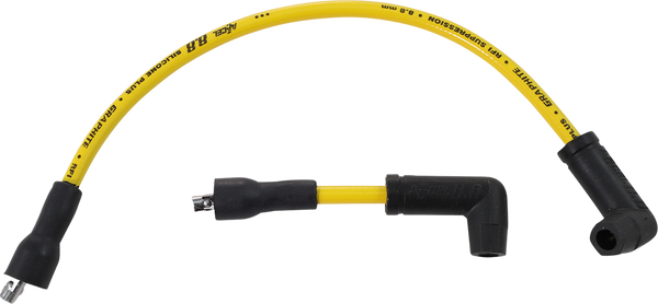 Spark Plug Wire Kit Suppresion Core 8.8mm Yellow Black, Yellow, 1, nordicamoto.ro