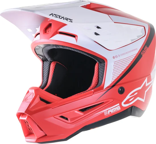 Supertech M5 Rayon Mx Helmet Matte, Red, White  XL, 1, nordicamoto.ro