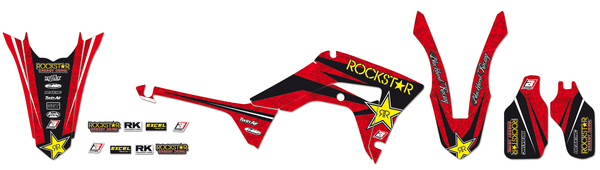 Rockstar Graphic Kits Red, Black, 1, nordicamoto.ro
