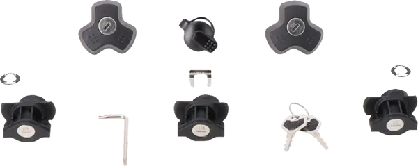 Dusc Lock Set (3 Locks + Anti-theft Devices) Black -0