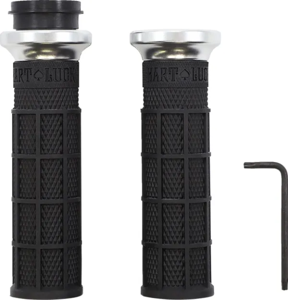 Harley Hart-luck Signature V-twin Lock-on Grips Black-0