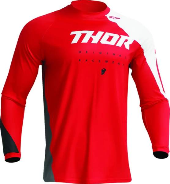 Tricou Copii Thor Sector Edge Red/White 2XS, 7, nordicamoto.ro