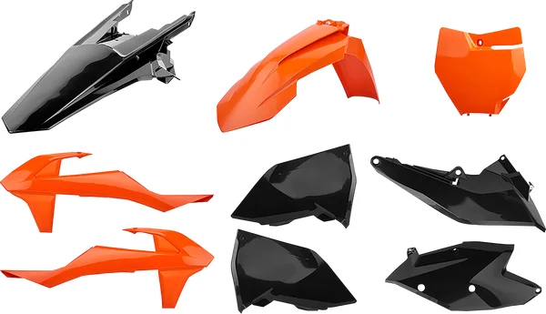 Set de carenaje pentru KTM negru, portocaliu, 3, nordicamoto.ro