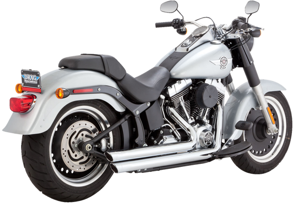 Big Shots Staggered 2-into-2 Exhaust System Chrome, 1, nordicamoto.ro