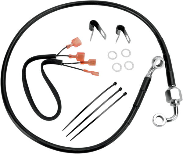 Stainless Steel Brake Line Kit Black, 1, nordicamoto.ro