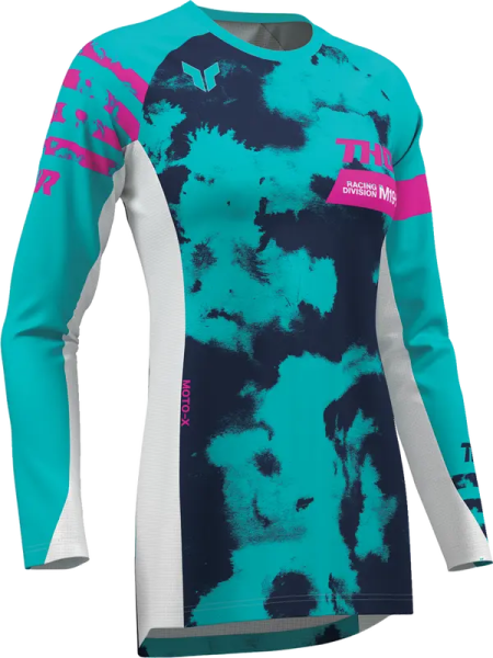 Womens Launchmode Bleach Jersey White, Blue -b0ea68aa2e62a29912bc1ff943a434d3.webp