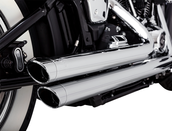 Big Shots Staggered 2-into-2 Exhaust System Chrome, 1, nordicamoto.ro