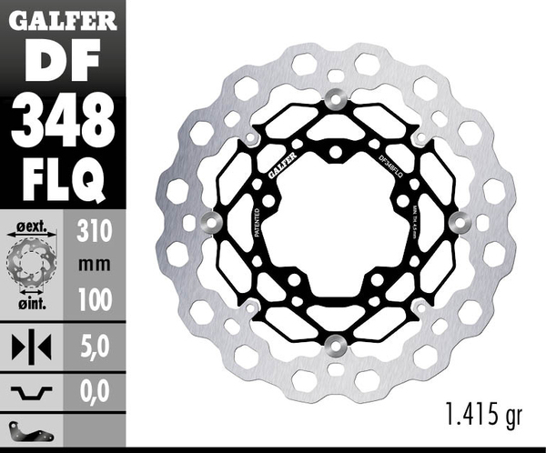 Cubiq Brake Rotor Black, Silver, 2, nordicamoto.ro