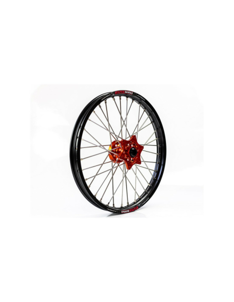 Roata fata enduro KTM/Husqvarna 21"x1.60 ax 22mm orange hub Enduro Expert SRE21OREE