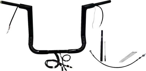 Plug & Play Ez Install 1-1/2(r) Flat Top Handlebar Kit Black, 2, nordicamoto.ro