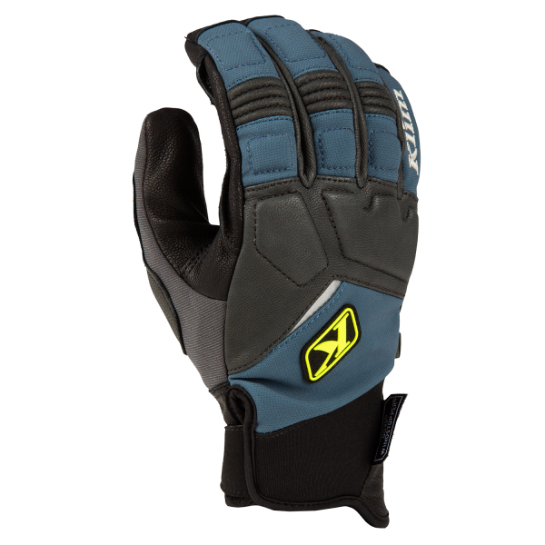 Manusi Snowmobil Klim Inversion Pro Non-Insulated Castlerock/Electric Blue Lemonade-0