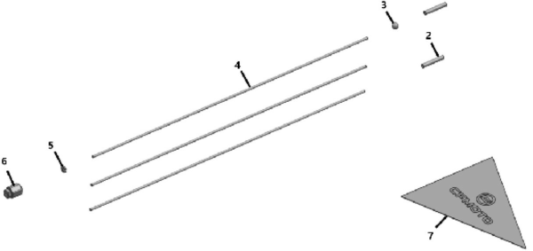 STEGULEȚ ATV / UTV CFMOTO – 2.3M CU SUPORT INCLUS, 3, nordicamoto.ro