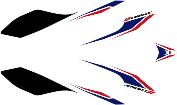 Scooter Decals Black, Blue, Red, 4, nordicamoto.ro