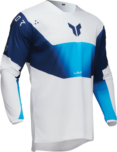 Tricou Enduro Thor Launchmode Storm White/Blue-4