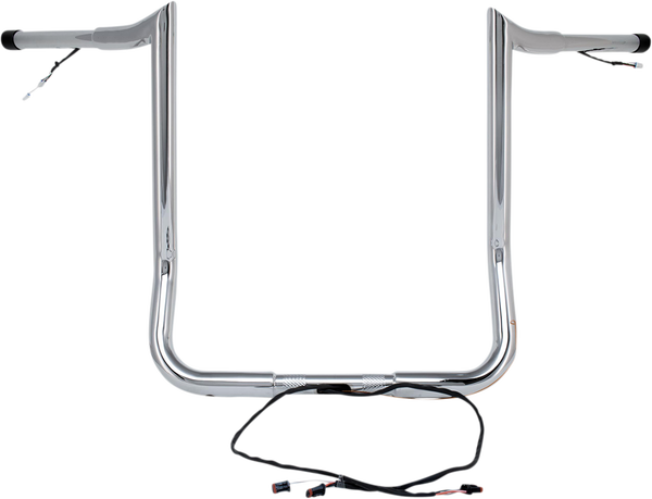 Pre-wired Monkey Bar Handlebar Silver, 2, nordicamoto.ro