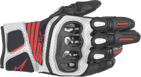 Manusi Piele Alpinestars Sp X Air Carbon v2 Negru/Alb/Rosu 2XL, 1, nordicamoto.ro