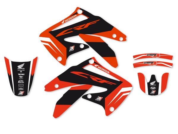 Graphics Kit With Seat Cover Black, Red, 1, nordicamoto.ro