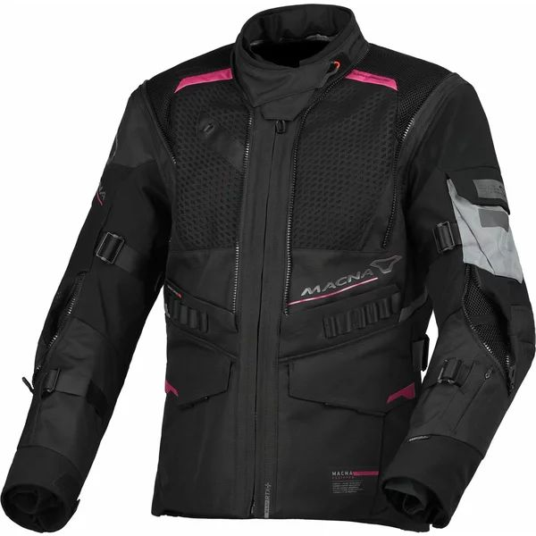 Geaca dama textil impermeabila touring/adventure MACNA FLEXODUS XS Gri/Negru/Verde, 39, nordicamoto.ro