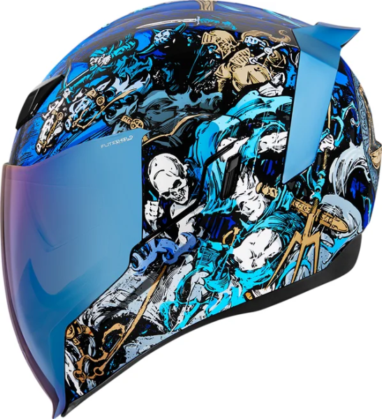 Casca Icon Airflite™ 4 Horsemen Black/Blue/Gold/White-7