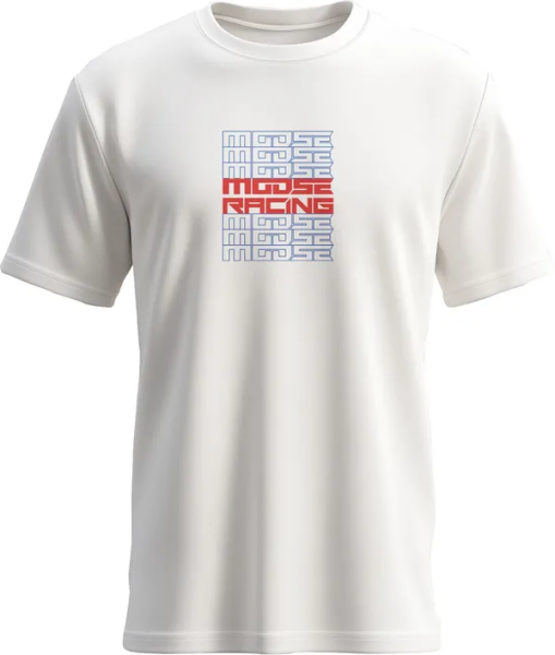 Tricou MOOSE RACING Recurrence White-0